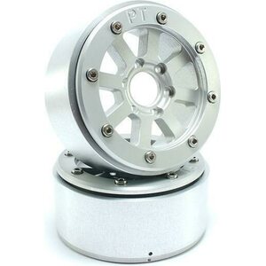 Metsafil Beadlock Wheels HAMMER Silver/Silver 1.9 (2) w/o Hub