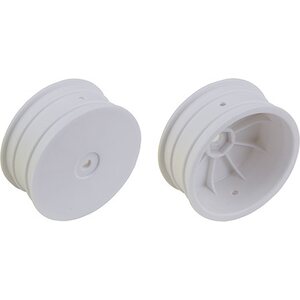 Team Associated 92362 4WD Front Wheels, 2.2", 12mm hex, +1.5mm, white