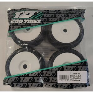 TZO Tires 202 Soft Pre-Glued Set (White) 4pcs M8/M8e SM 2023