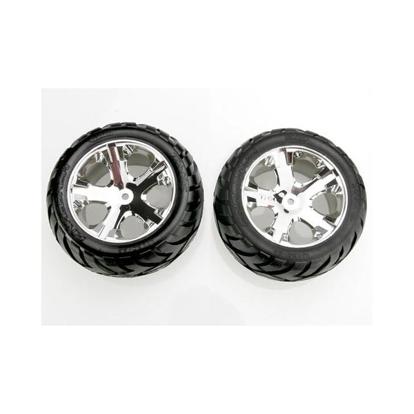 Traxxas 3773 Tires & Wheels Anaconda/AllStar Chrome 2,8" Rear (2)
