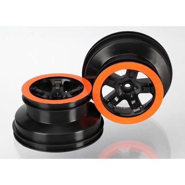 Traxxas 5870X Wheels SCT Black-Orange  2.2/3.0" 2WD Front (2)