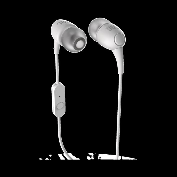 JBL T100A in-ear -nappikuulokkeet mikrofonilla (Valkoinen)