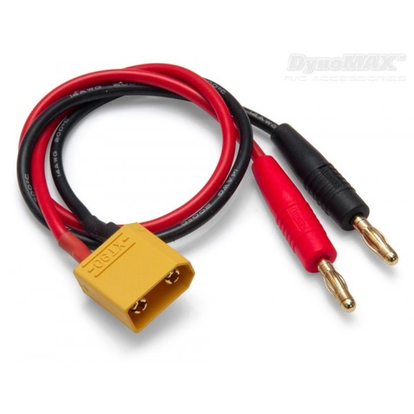 DynoMax Charge lead XT90 with 4mm banana connectors