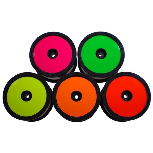 DE Racing Wheel sticker disk for 1/10 buggy / Fluorescent Orange (8pcs.)
